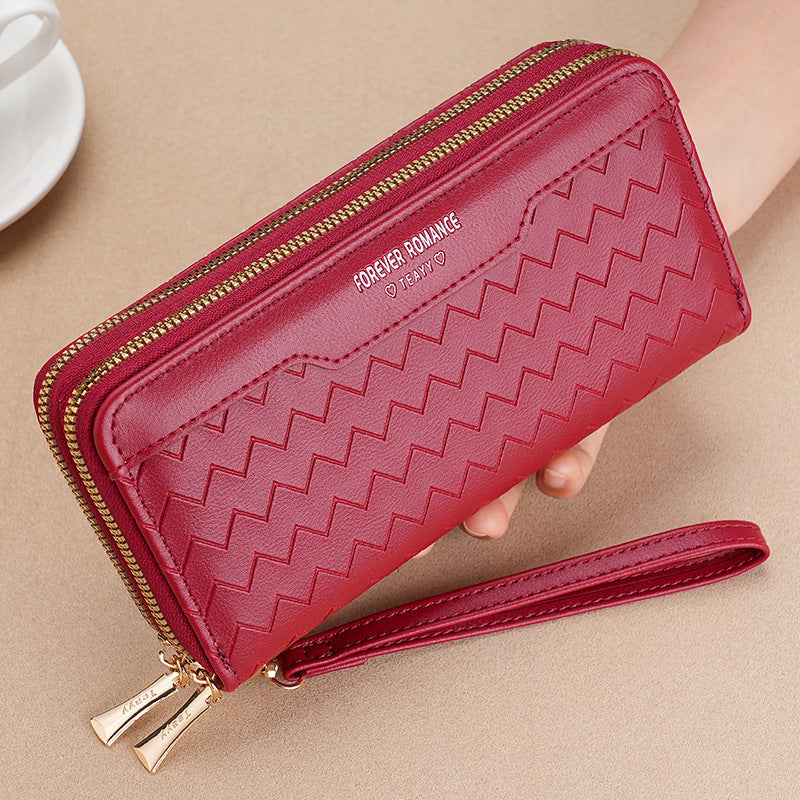 💕【Compre 1 y obtenga 1 gratis】2025 Nueva cartera larga con doble cremallera para mujer--3877303