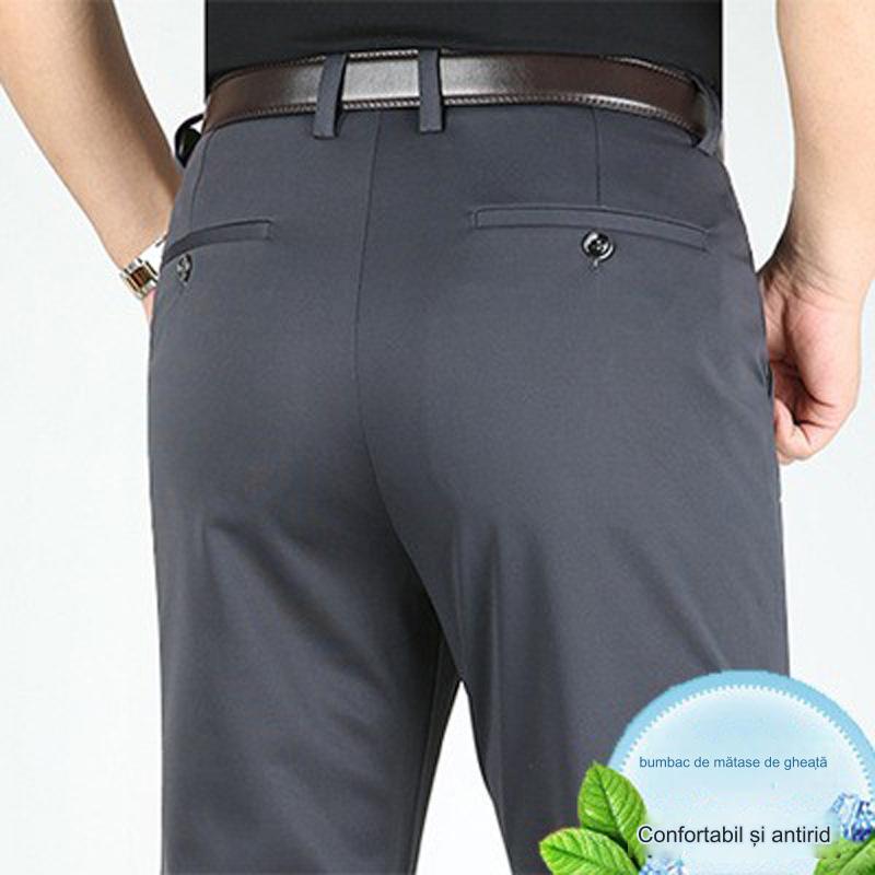 👖👖Pantalones rectos informales de negocios para hombre