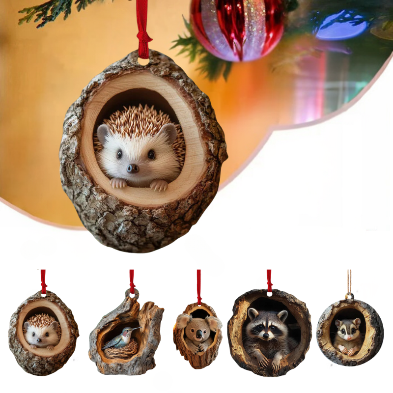 【5/10 PCS】🎄Critter decoración del árbol de Navidad. Decoración colgante para animales pequeños.3831843