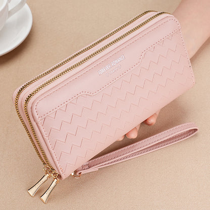 💕【Compre 1 y obtenga 1 gratis】2025 Nueva cartera larga con doble cremallera para mujer--3877303