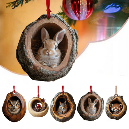 【5/10 PCS】🎄Critter decoración del árbol de Navidad. Decoración colgante para animales pequeños.3831843