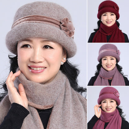 【🤩Compre 1 y obtenga 1 gratis】【Gorro + Bufanda】Elegante gorro de piel de conejo para otoño e invierno-3854243