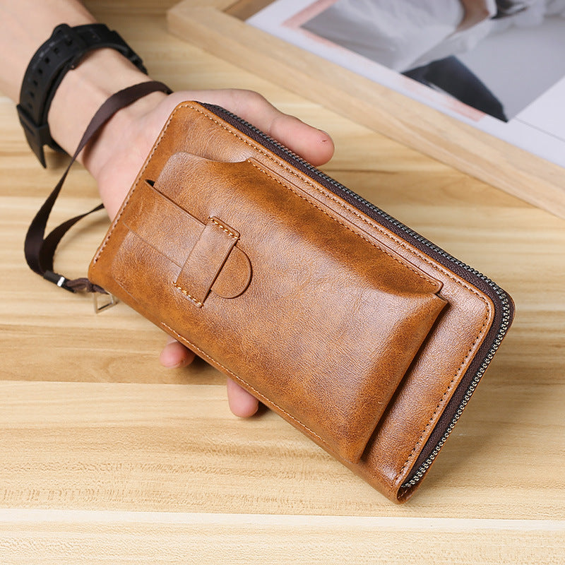 💼Cartera multifuncional para hombre hecha a mano de cuero genuino de nuevo estilo--3876250