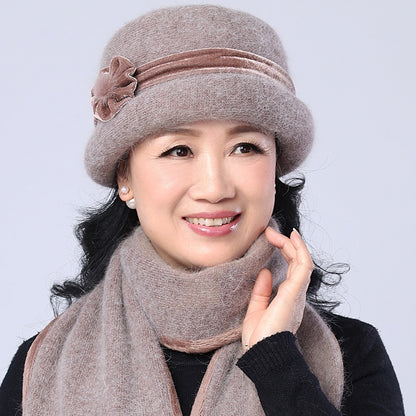 【🤩Compre 1 y obtenga 1 gratis】【Gorro + Bufanda】Elegante gorro de piel de conejo para otoño e invierno-3854243