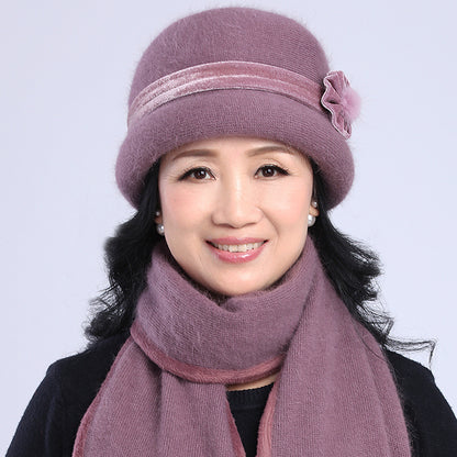 【🤩Compre 1 y obtenga 1 gratis】【Gorro + Bufanda】Elegante gorro de piel de conejo para otoño e invierno-3854243