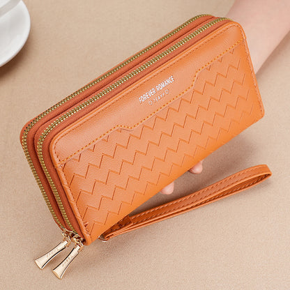 💕【Compre 1 y obtenga 1 gratis】2025 Nueva cartera larga con doble cremallera para mujer--3877303