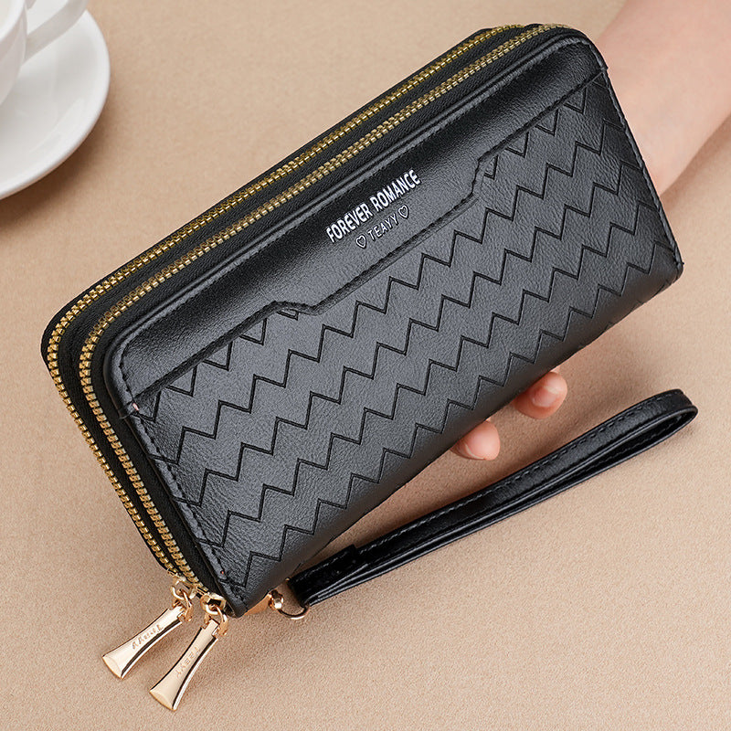 💕【Compre 1 y obtenga 1 gratis】2025 Nueva cartera larga con doble cremallera para mujer--3877303