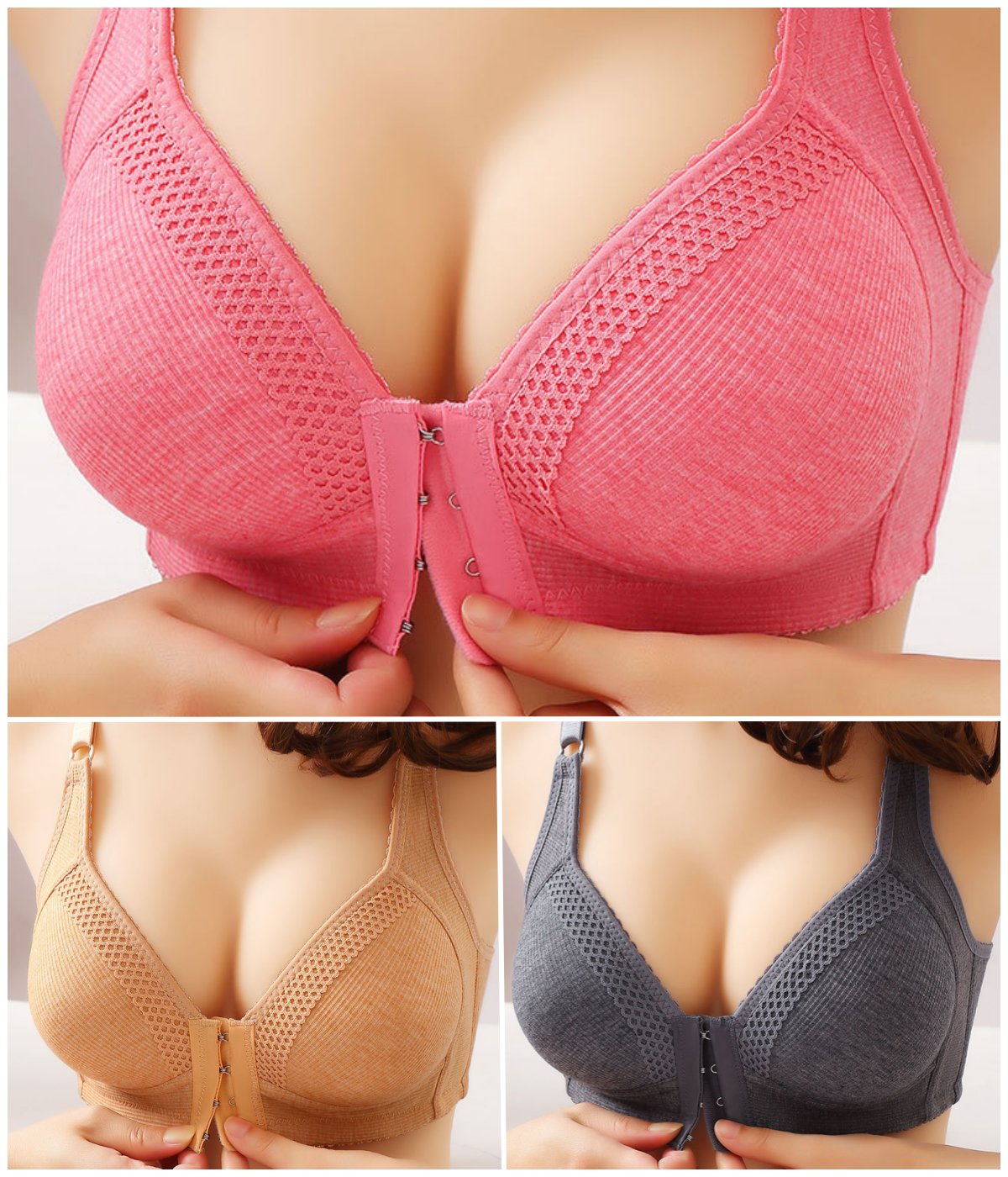 💥【Paquete de 3】Sujetador push up sin costuras de alta calidad, moderno y sexy, evita caídas_3857262