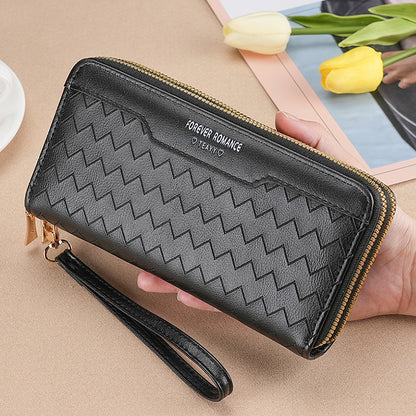 💕【Compre 1 y obtenga 1 gratis】2025 Nueva cartera larga con doble cremallera para mujer--3877303