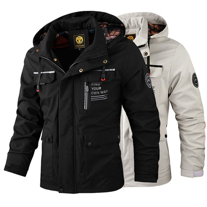 🔥【M~4XL】 2024 Nueva chaqueta de montañismo al aire libre impermeable a prueba de viento para hombres-3845487