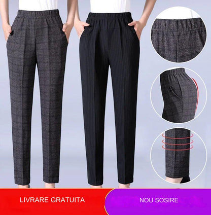 🔥🔥【45-90KG】Pantalones rectos casuales de felpa de cintura alta para mujer de otoño e invierno-3854175